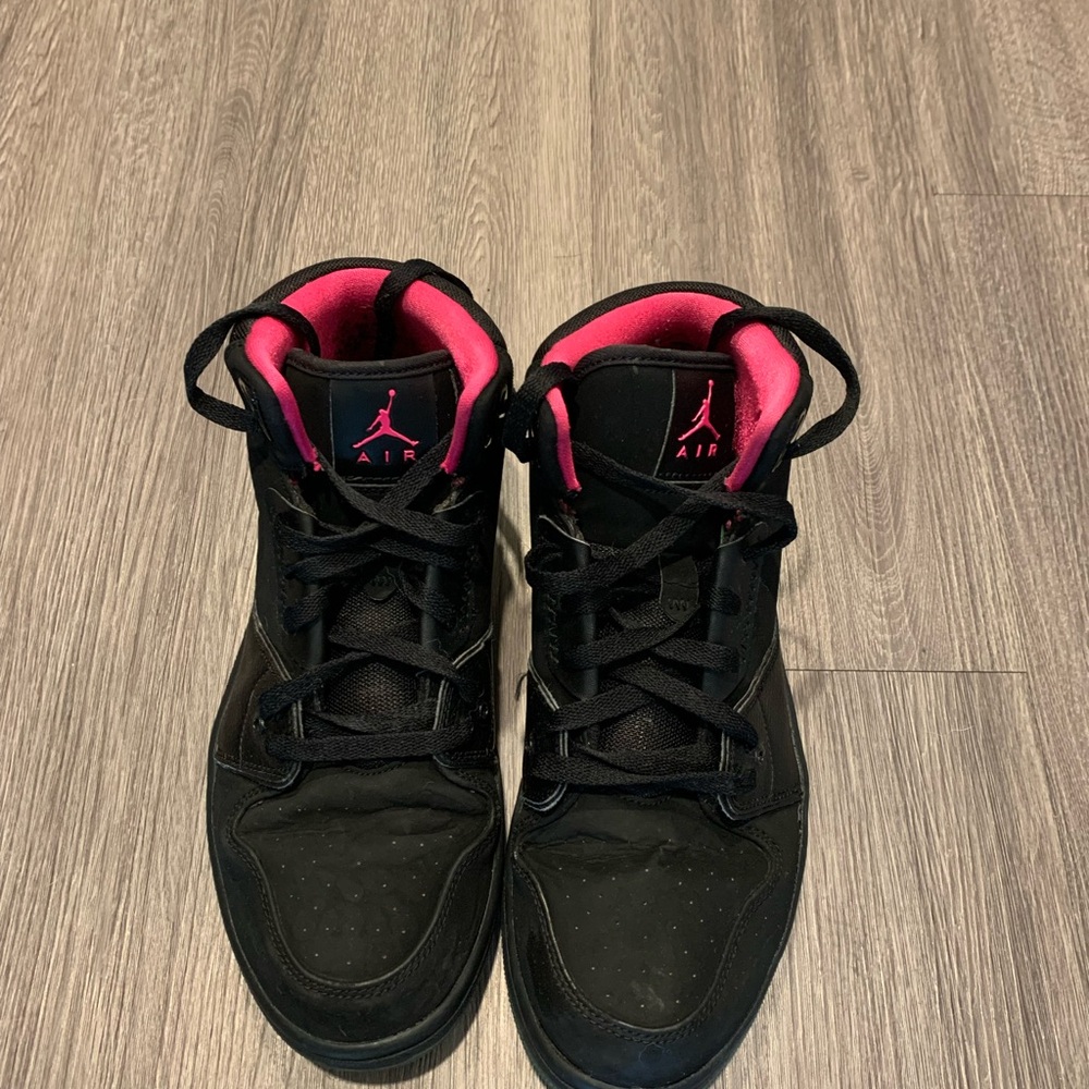 Men's Black and Pink Sneakers
